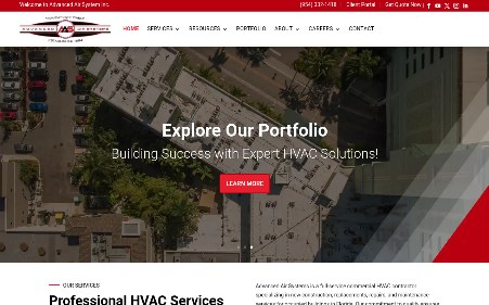 Advanced Air System Website Design