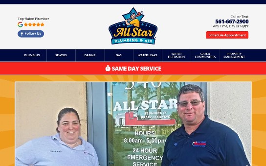 Palm Beach County Plumber Website Design